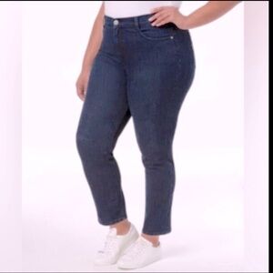 NWT Women’s high rise tummy control jeans by Style & Co blue Women plus Sz 24W